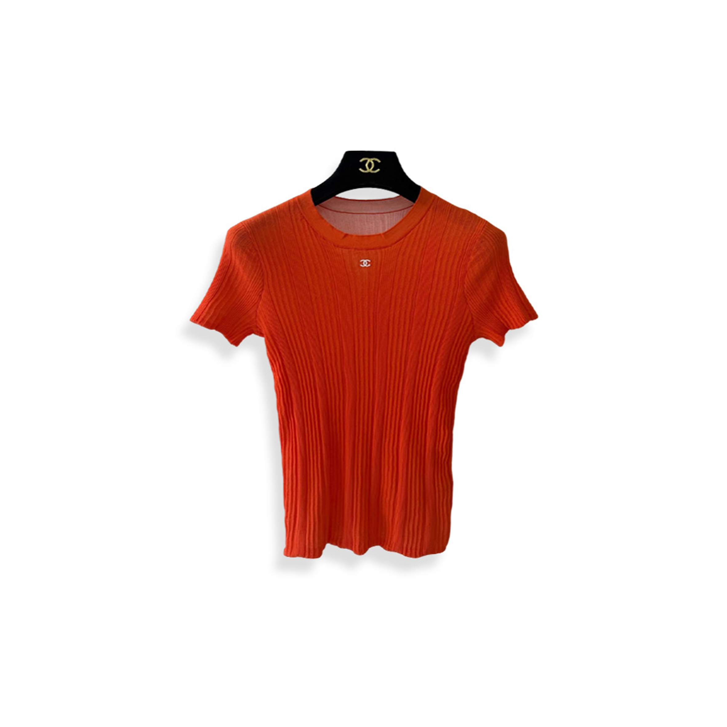 CHANEL CC LOGO TOP COTTON